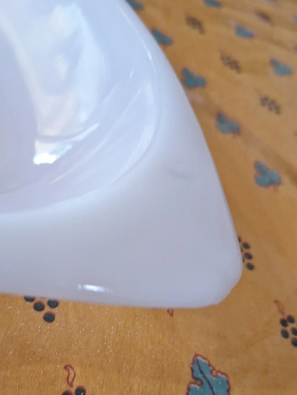 Vintage GlasBake white milk glass fish-shaped serving platter